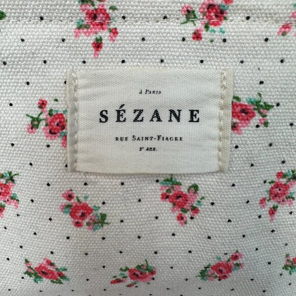 Sezane Floral Ruffle Accessory Cosmetic Bag - Picture 2 of 9